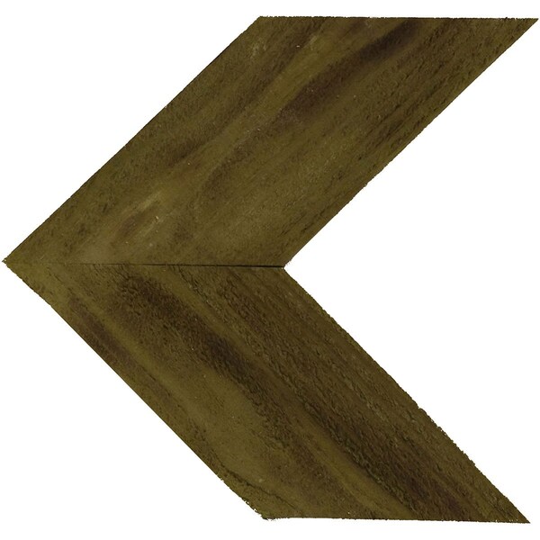 Ekena Millwork 14 3/4"W x 14"H x 3/4"D Vintage Farmhouse 5 1/2" Chevron Barnwood Decor Collection Restoration Green DECR14X14X075CHVGR - main